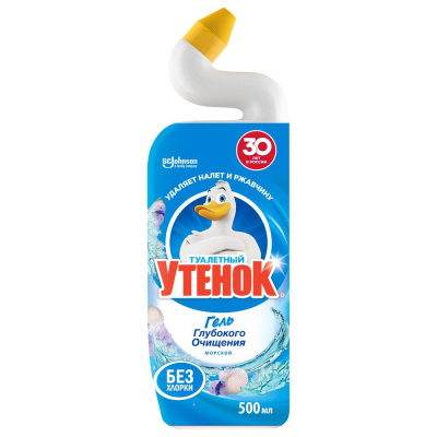 Туалетный Утенок активный чистящее средство для унитаза морской 5 в1 500 мл 