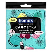 Homex салфетка из микрофибры 1 шт 30 х30 см очень умная с пропиткой