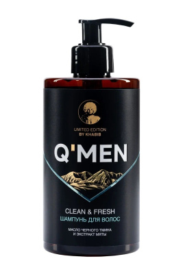 Q’men шампунь чистота и свежесть мужской, 410 мл 