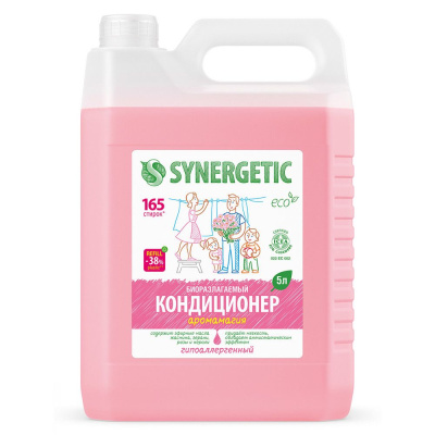 Synergetic кондиционер ополаскиватель для белья аромамагия 5 л 165 стирок 