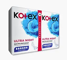 KOTEX прокладки гигиенические софт ночные 14 шт