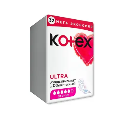 Kotex прокладки гигиенические ultra супер 32 шт 