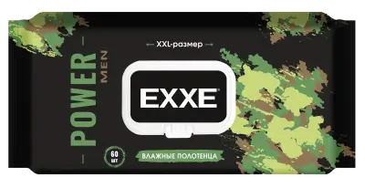 Exxe men влажные полотенца 60 штук 