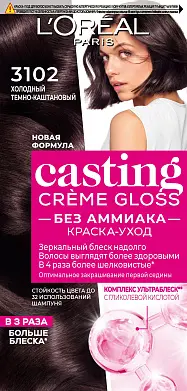 L' Paris Casting краска уход для волос 3102 холодный темно каштановый