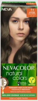 Nevacolor Natural Colors стойкая крем краска для волос 7.1 пепельный русый 