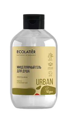 Ecolatier Мицеллярный гель для душа кактус & зеленый чай, 600 мл
