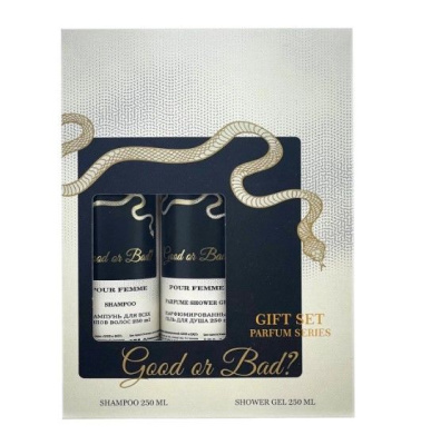 Good or bad подарочный набор шампунь 250 + гель для душа 250 жен 