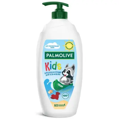 Palmolive душ гель с маслом миндаля для тела и волос 3+ 600 мл 