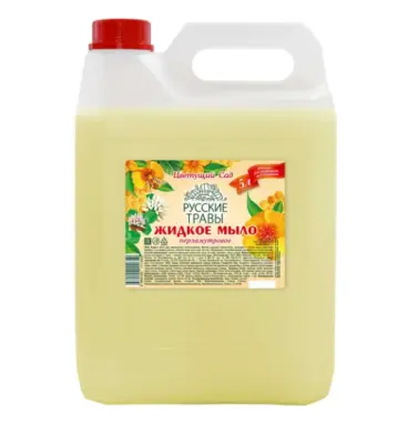 Русские травы Мыло жидкое перламутровое Цветущий сад, 5л 