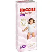 Huggies ultra comfort 5 12-17 кг трусики подгузники 42 шт для девочек