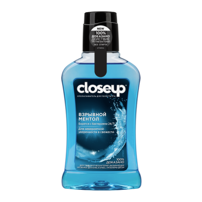 Closeup ополаскиватель для полости рта взрывной ментол 250 мл 