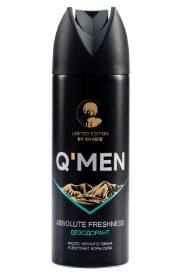 Q'men дезодорант мужской абсолютная свежесть, 200 мл 
