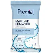 Premial салфетки влажные для снятия макияжа 20 шт