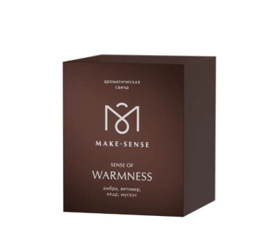 Make sense ароматическая свеча sense of warmness амбра ветивер кедр и мускус 140 гр 