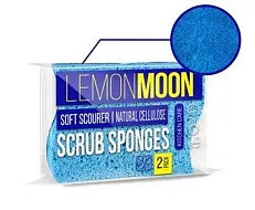 Lemon Moon губки для посуды целлюлозные фигурные бережное очищение 110х80х23 2 шт