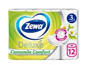 Zewa туалетная бумага 3 х слойная ромашка 12 шт