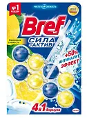 Bref сила актив лимонная свежесть чистящий блок для туалета 2*50 г