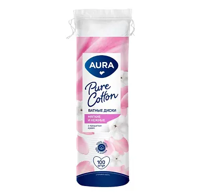 Aura ватные диски 100 шт