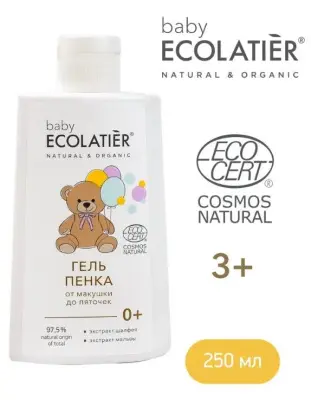 Ecolatier baby гель пенка от макушки до пяточек baby 0+ 250 мл 