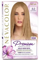 Nevacolor Е стойкая крем краска для волос 8.0 светло коричневый