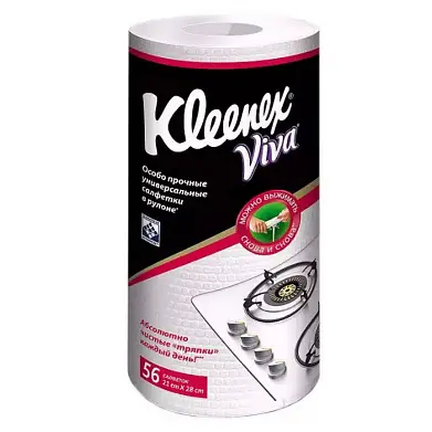 Kleenex универсальные салфетки в рулоне 56 шт