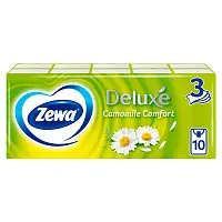 Zewa носовые платочки 3 х слойные ромашка 10 шт 1 шт =1 пачка 1 уп по 10 платочков