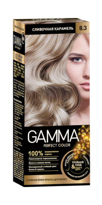 Gamma Perfect Hair стойкая крем краска тон 8.3 сливочная карамель 