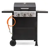 Forester газовый гриль 3-х конфорочный с пьезоподжигом чугунными решетками боковыми складными столиком