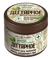 Невская Косметика густое мыло дегтярное для тела и волос 300 мл