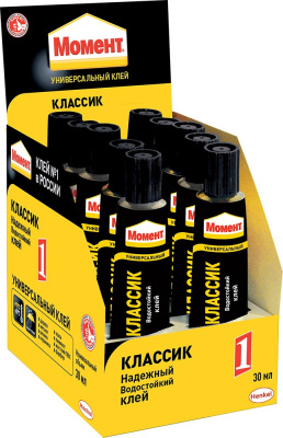 МОМЕНТ1 клей универсальный 30мл 10шт в шоу-боксе 