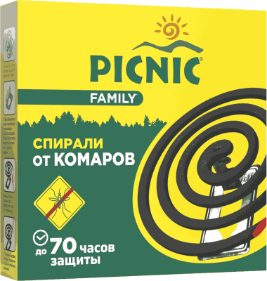 Picnic Family средство инсектицидное антикомариная спираль 10 шт 