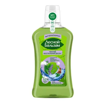 Лесной бальзам ополаскиватель для дёсен с маслом кедровых орешков и экстрактом шалфея на отваре трав 800 мл 