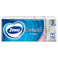 Zewa носовые платочки дизайн 3 х слойные 10 шт