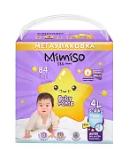 Mimiso трусики подгузники одноразовые для детей 4 l 9-14 кг mega pack 84 шт