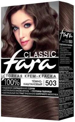 Фара краска для волос темно каштановый 503 