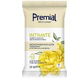 Premial салфетки влажные для женской гигиены с молочной кислотой 20 шт