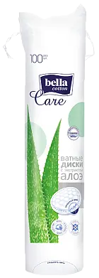 BELLA Ватные подушечки 100шт с экстр. алоэ