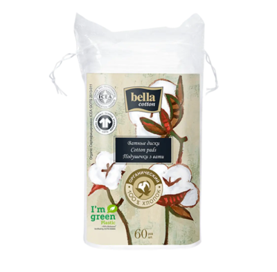Bella ватные диски из органического хлопка 60 шт 