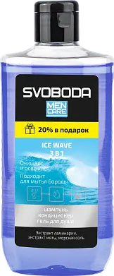 SVOBODA MEN CARE шампунь кондиционер гель для душа 3 в 1 ice 290 мл