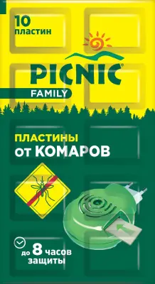 Picnic пластины от комаров 10 шт 