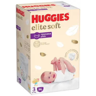 Huggies Soft подгузники трусики 6-11 кг 3 размер 96 шт 