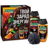 Palmolive подарочный набор мужской бодрящий кофе гель для душа 500 мл + гель для душа 250 мл + мочалка