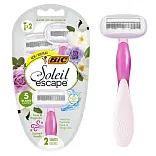 Bic бритва женская одноразовая soleil escape роза и магнолия 5 лезвий 2 шт