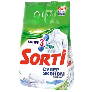 Sorti автомат супер эконом стиральный порошок 1,5 кг