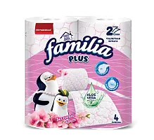 Familia Plus туалетная бумага весенний цвет двухслойная 4 шт