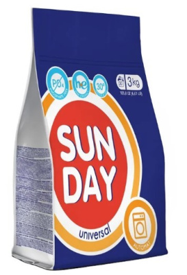 Sunday стиральный порошок автомат универсальный 3кг 