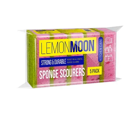 Lemon Moon губки для посуды крупнопористые 100 х 71 х 29 5 шт