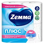 Zemma туалетная бумага плюс белая 2 слоя 4 рулона