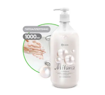 Milana крем мыло жидкое увлажняющее жемчужное флакон 1000 мл 