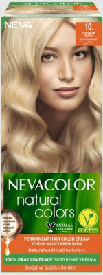 Nevacolor Natural Colors стойкая крем краска для волос 10. PLATINUM платиновый 